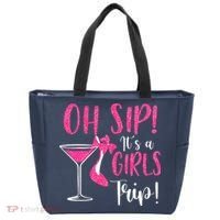 Oh Sip It's A Trip Fun Wine Party Hight Heel Tote Bag thumb 0