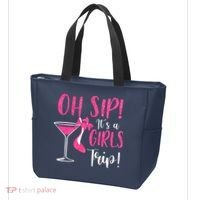 Oh Sip It's A Trip Fun Wine Party Hight Heel Tote Bag thumb 3