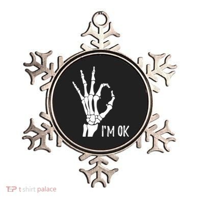 Ok Sign I'm Ok Skeleton Hand Halloween Costume Idea Ornament