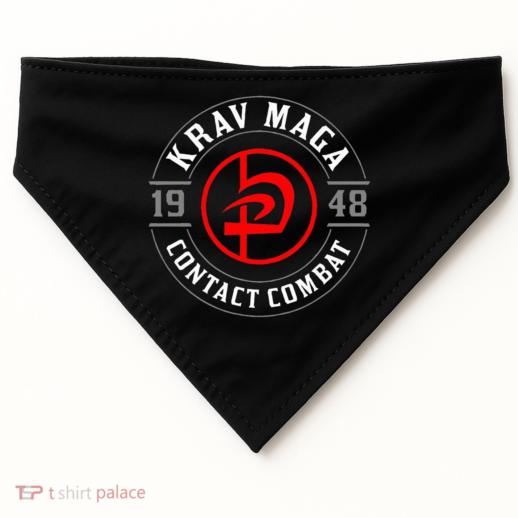 Old School Krav Maga Hebrew Symbol Logo USA-Made Doggie Bandana
