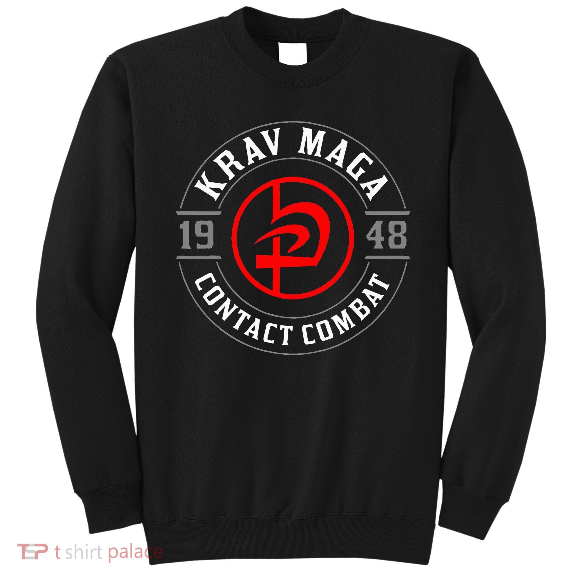 Old School Krav Maga Hebrew Symbol Logo Sweatshirt