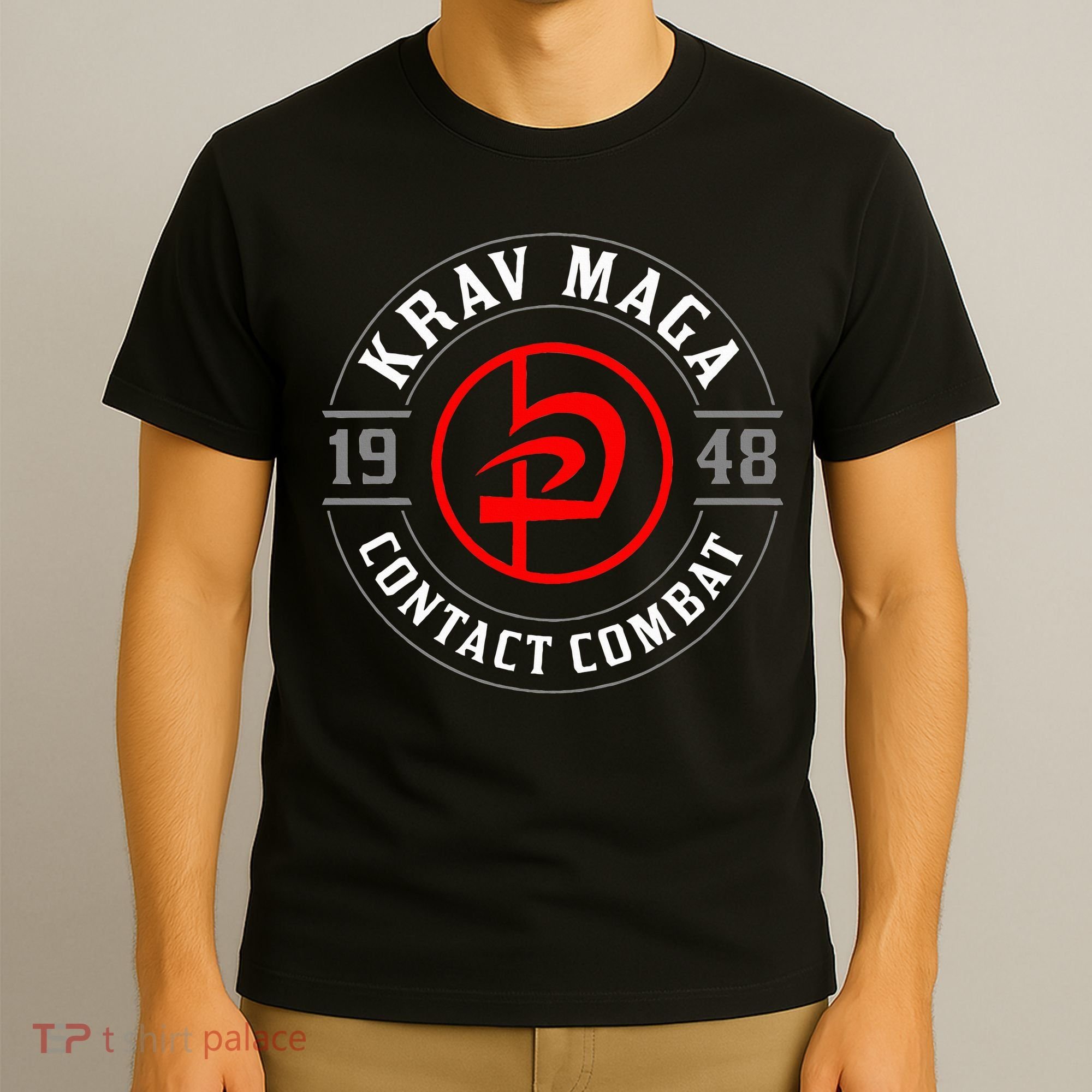 Old School Krav Maga Hebrew Symbol Logo T-Shirt