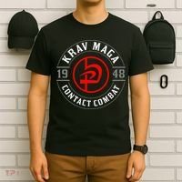 Old School Krav Maga Hebrew Symbol Logo T-Shirt thumb 6
