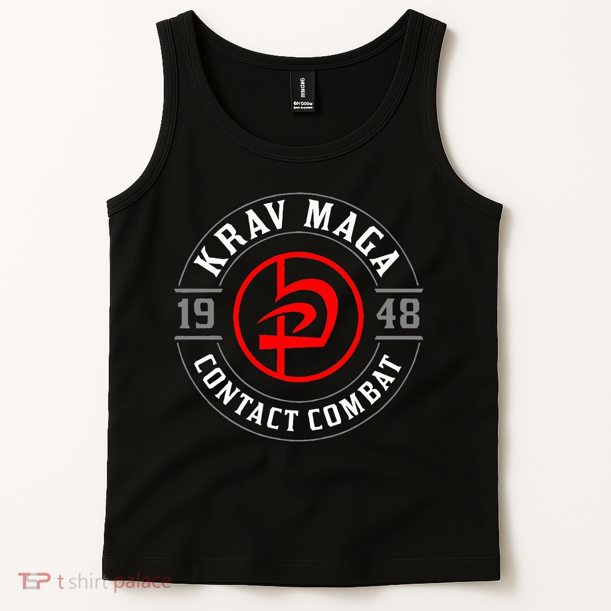 Old School Krav Maga Hebrew Symbol Logo Tank Top