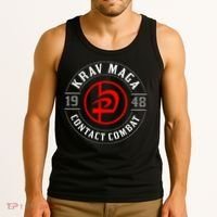 Old School Krav Maga Hebrew Symbol Logo Tank Top thumb 3