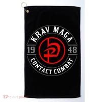 Old School Krav Maga Hebrew Symbol Logo Golf Towel thumb 0