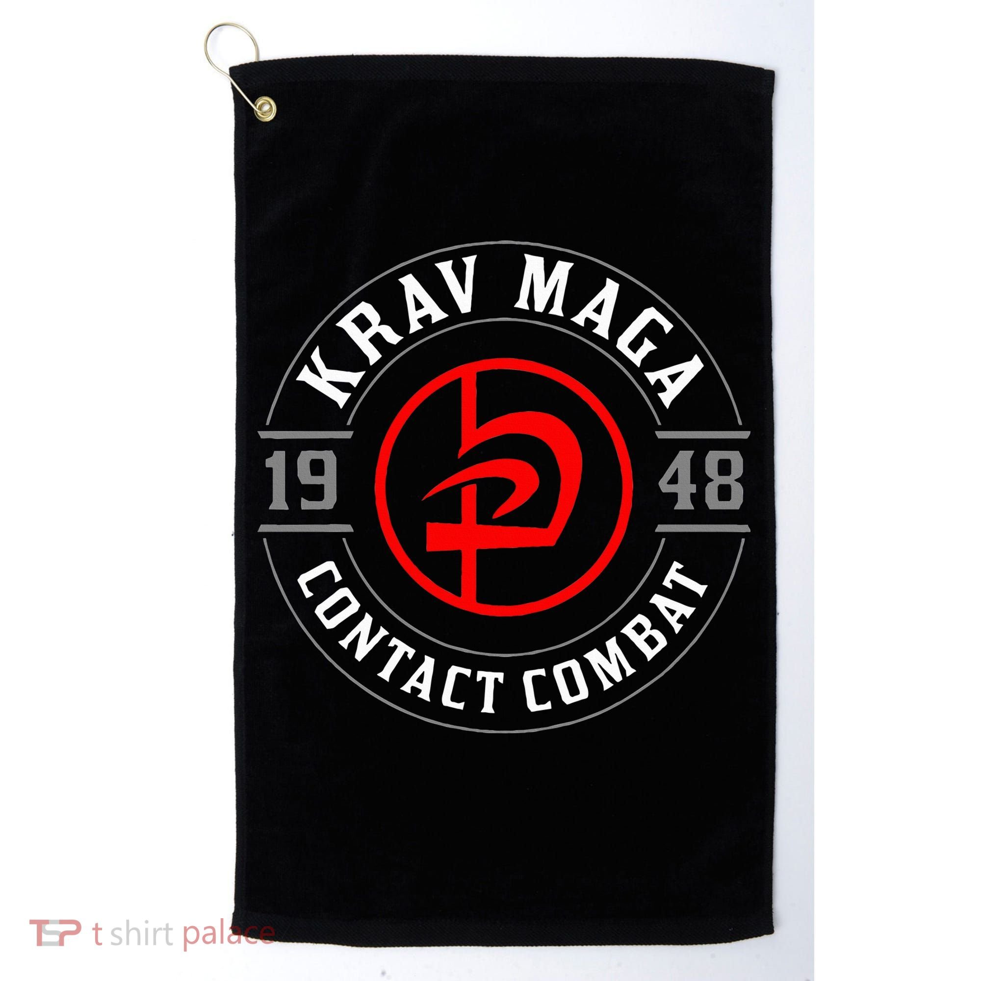Old School Krav Maga Hebrew Symbol Logo Golf Towel