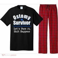 Ostomy Survivor Lets Face It Shit Happens Colon Cancer Great Gift Pajama Set thumb 0