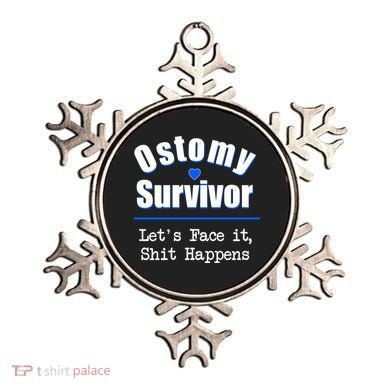 Ostomy Survivor Lets Face It Shit Happens Colon Cancer Great Gift Ornament