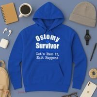 Ostomy Survivor Lets Face It Shit Happens Colon Cancer Great Gift Hoodie thumb 3