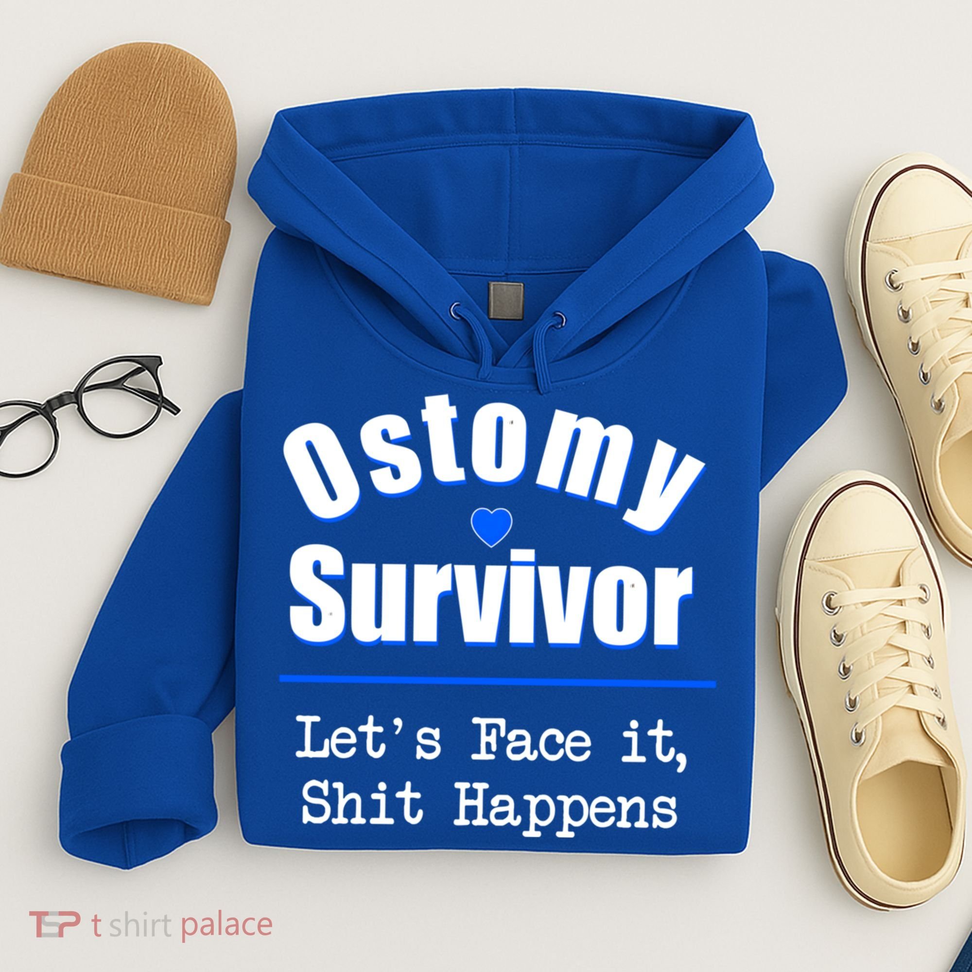 Ostomy Survivor Lets Face It Shit Happens Colon Cancer Great Gift Hoodie
