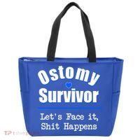 Ostomy Survivor Lets Face It Shit Happens Colon Cancer Great Gift Tote Bag thumb 0