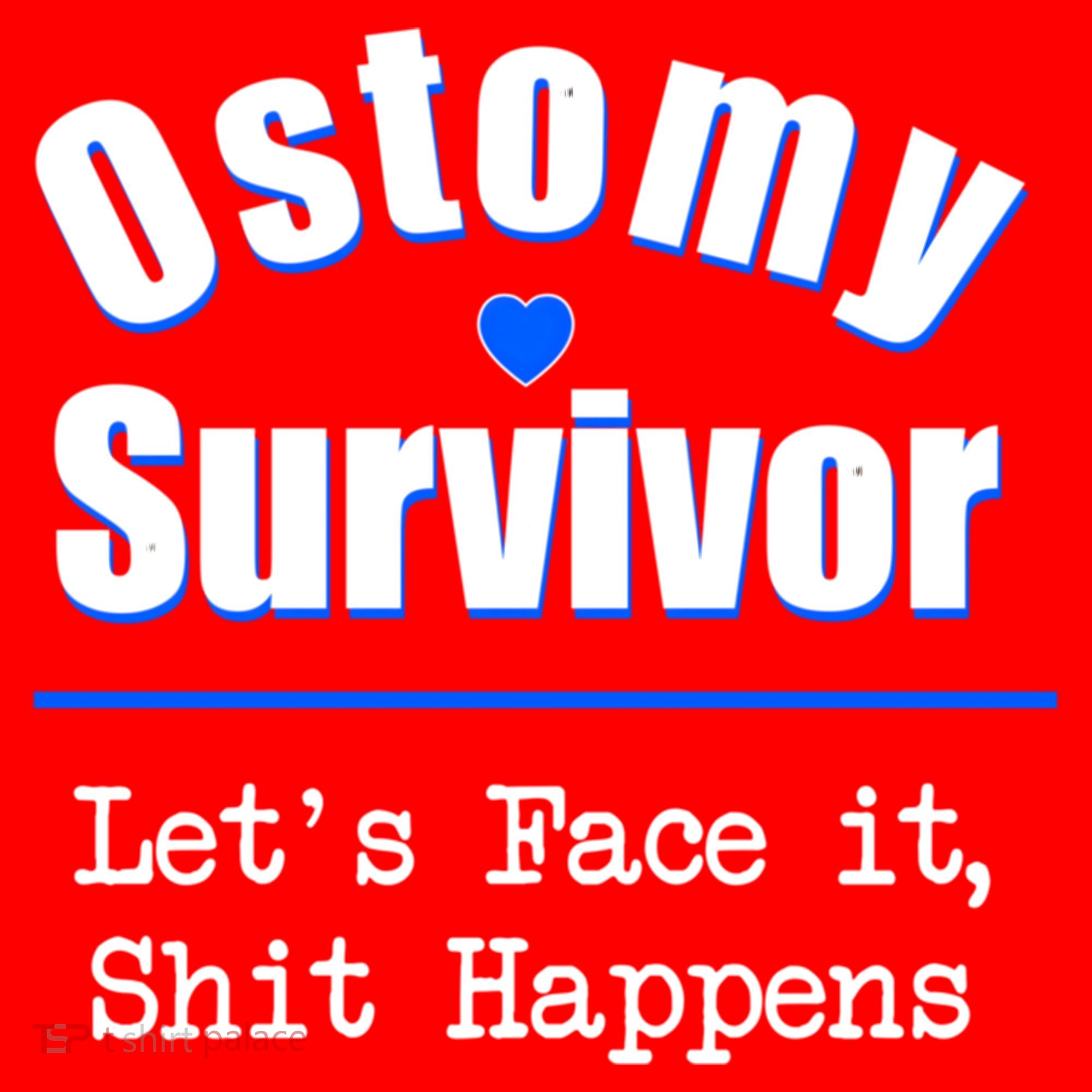 Ostomy Survivor Lets Face It Shit Happens Colon Cancer Great Gift Santa Hat
