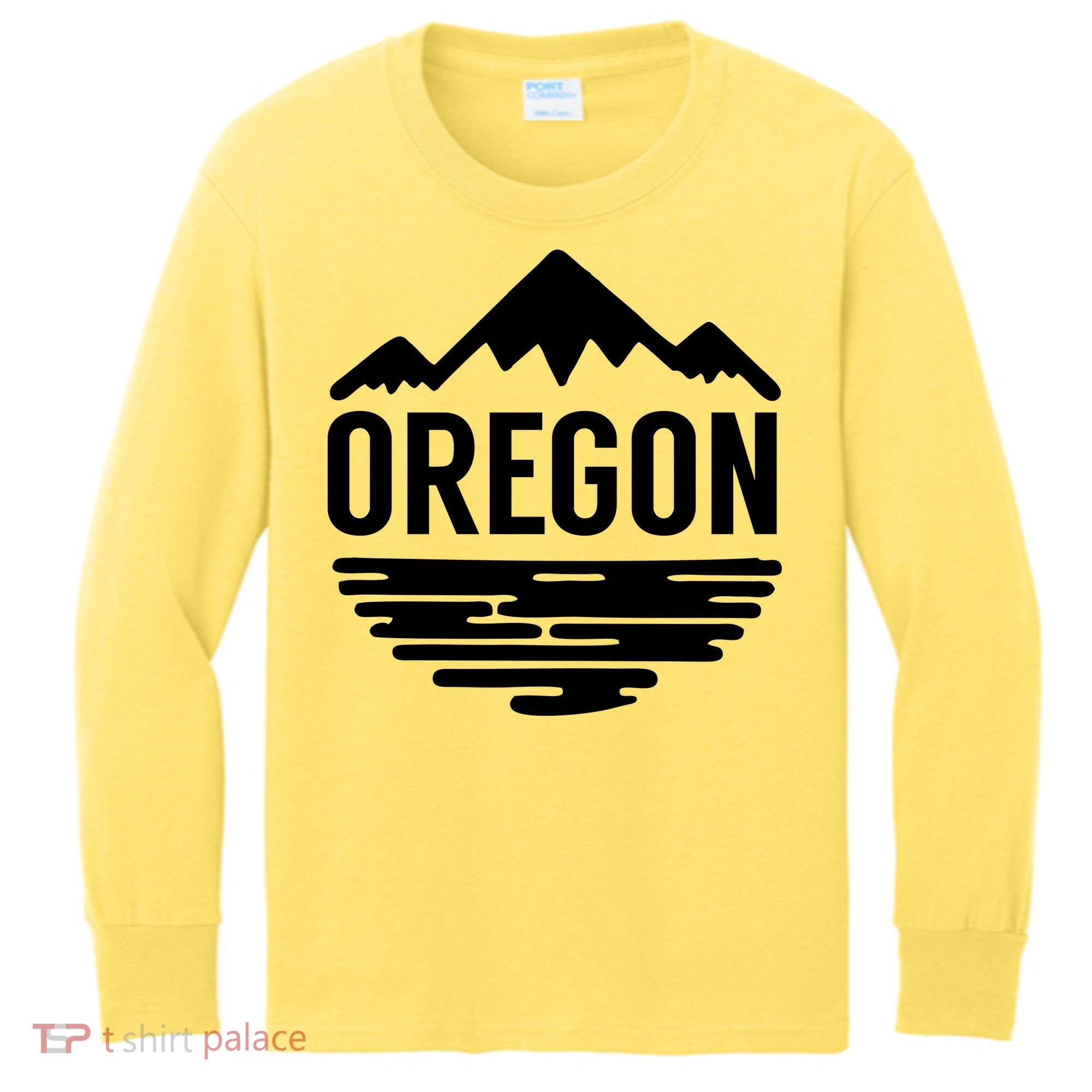 Oregon Simple Logo Kids Long Sleeve Shirt