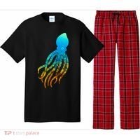 Octopus Squid Lovers Silhouette Earth Day And Ocean Week Gift Pajama Set thumb 0