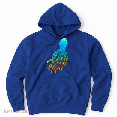 Octopus Squid Lovers Silhouette Earth Day And Ocean Week Gift Hoodie