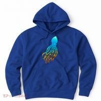 Octopus Squid Lovers Silhouette Earth Day And Ocean Week Gift Hoodie thumb 0