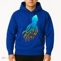 Octopus Squid Lovers Silhouette Earth Day And Ocean Week Gift Hoodie thumb 2