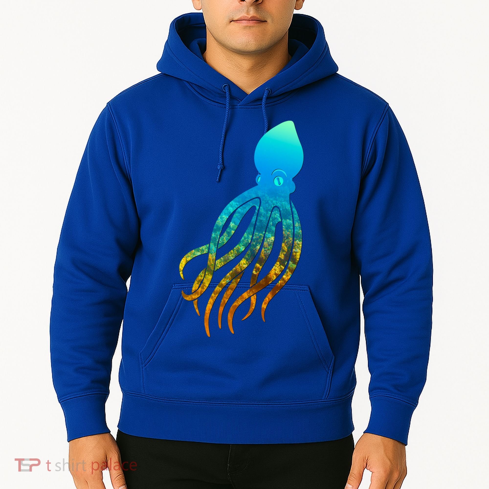 Octopus Squid Lovers Silhouette Earth Day And Ocean Week Gift Hoodie