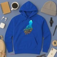 Octopus Squid Lovers Silhouette Earth Day And Ocean Week Gift Hoodie thumb 3