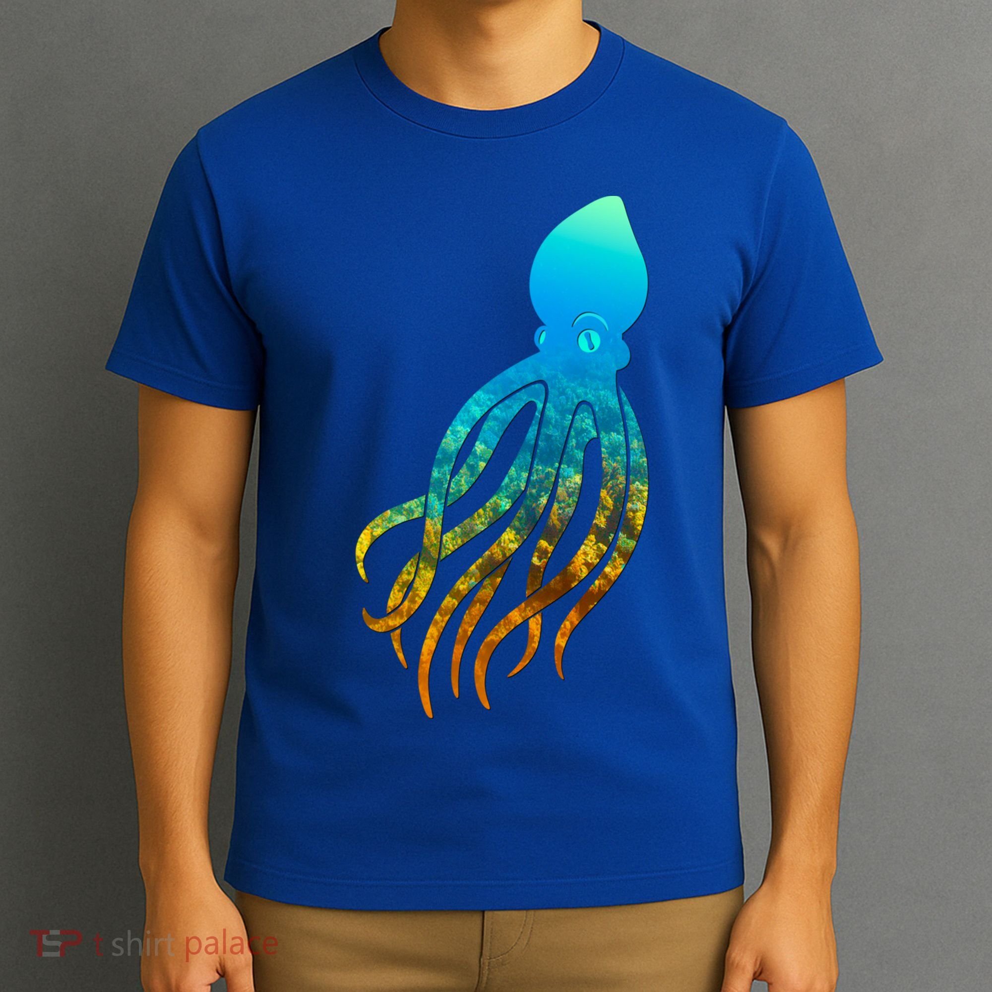 Octopus Squid Lovers Silhouette Earth Day And Ocean Week Gift T-Shirt
