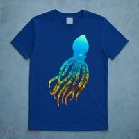 Octopus Squid Lovers Silhouette Earth Day And Ocean Week Gift T-Shirt thumb 5