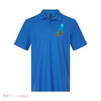 Octopus Squid Lovers Silhouette Earth Day And Ocean Week Gift Polo