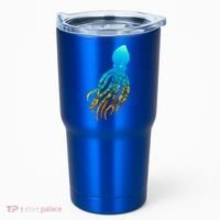 Octopus Squid Lovers Silhouette Earth Day And Ocean Week Gift Tumbler thumb 0