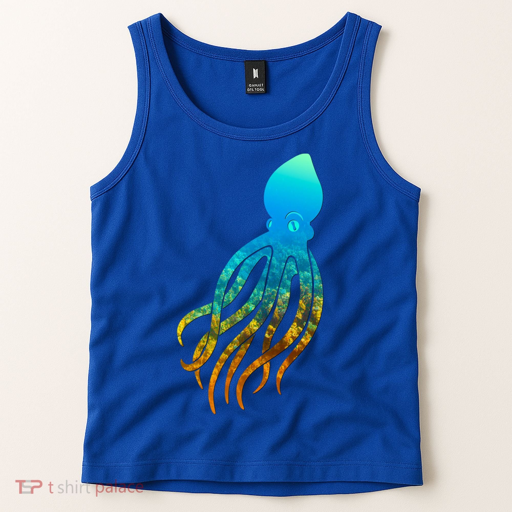 Octopus Squid Lovers Silhouette Earth Day And Ocean Week Gift Tank Top