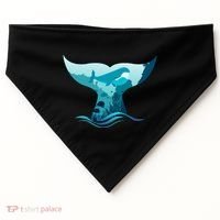 Ocean Sea Life Whale Tail USA-Made Doggie Bandana thumb 0