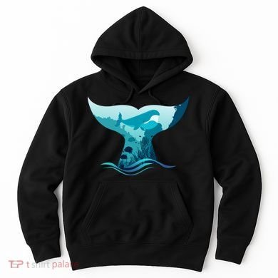 Ocean Sea Life Whale Tail Hoodie