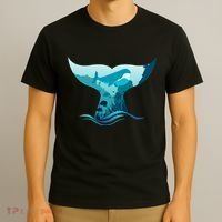 Ocean Sea Life Whale Tail T-Shirt thumb 3