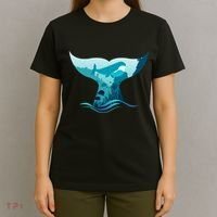 Ocean Sea Life Whale Tail T-Shirt thumb 4