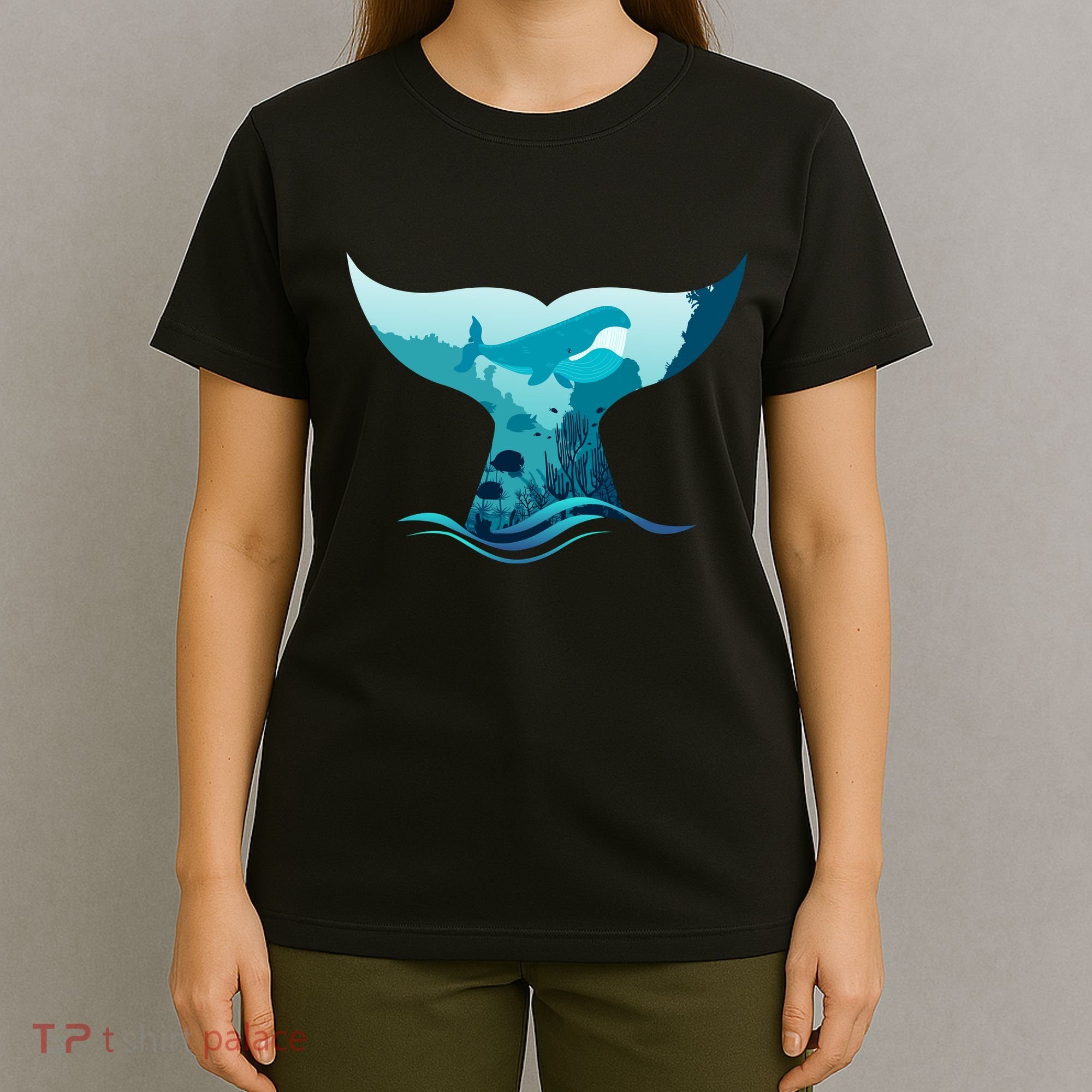 Ocean Sea Life Whale Tail T-Shirt