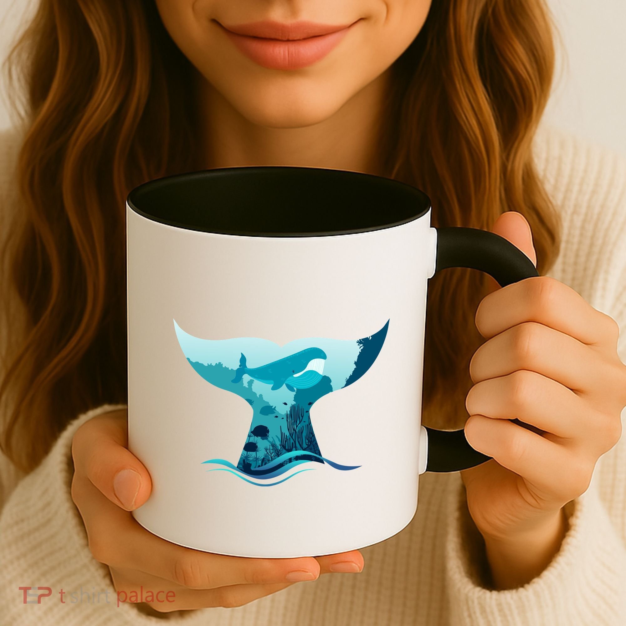 Ocean Sea Life Whale Tail Coffee Mug