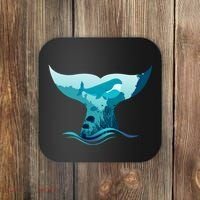 Ocean Sea Life Whale Tail Coaster thumb 0