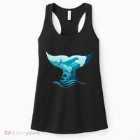 Ocean Sea Life Whale Tail Women's Tank Top thumb 0