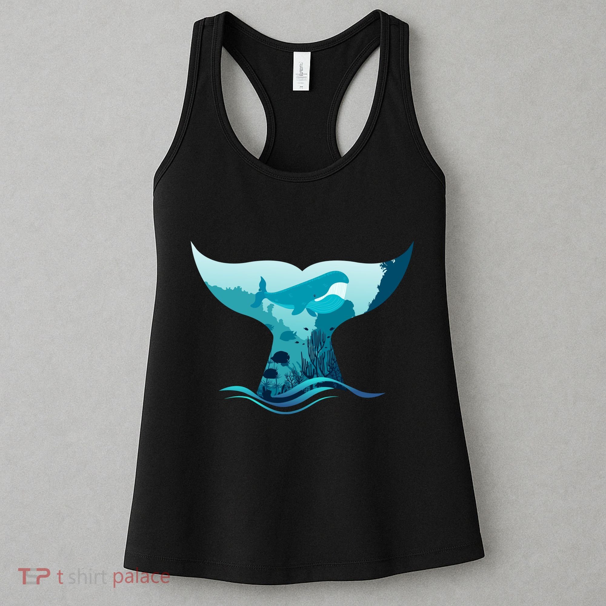 Ocean Sea Life Whale Tail Women's Tank Top