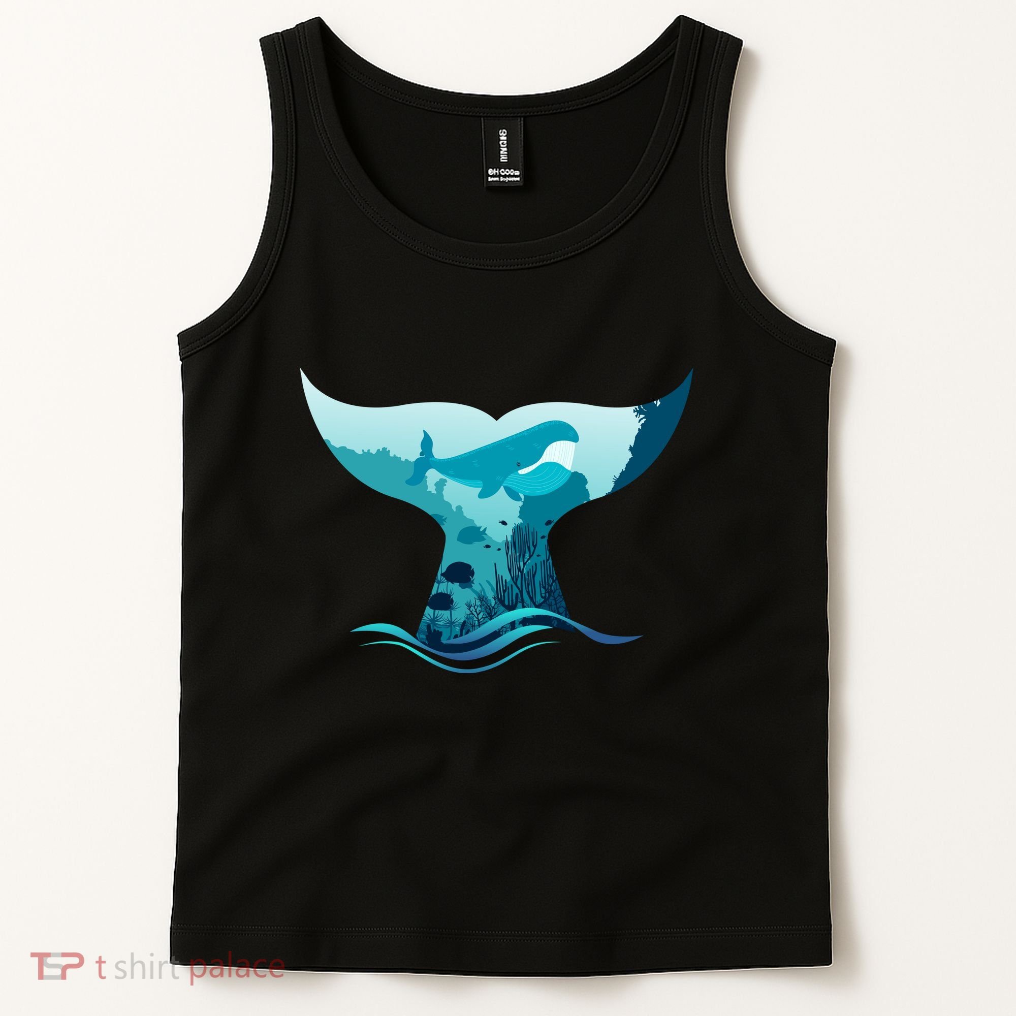 Ocean Sea Life Whale Tail Tank Top