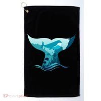 Ocean Sea Life Whale Tail Golf Towel thumb 0