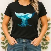 Ocean Sea Life Whale Tail Women's T-Shirt thumb 2