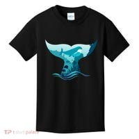 Ocean Sea Life Whale Tail Kids T-Shirt thumb 0