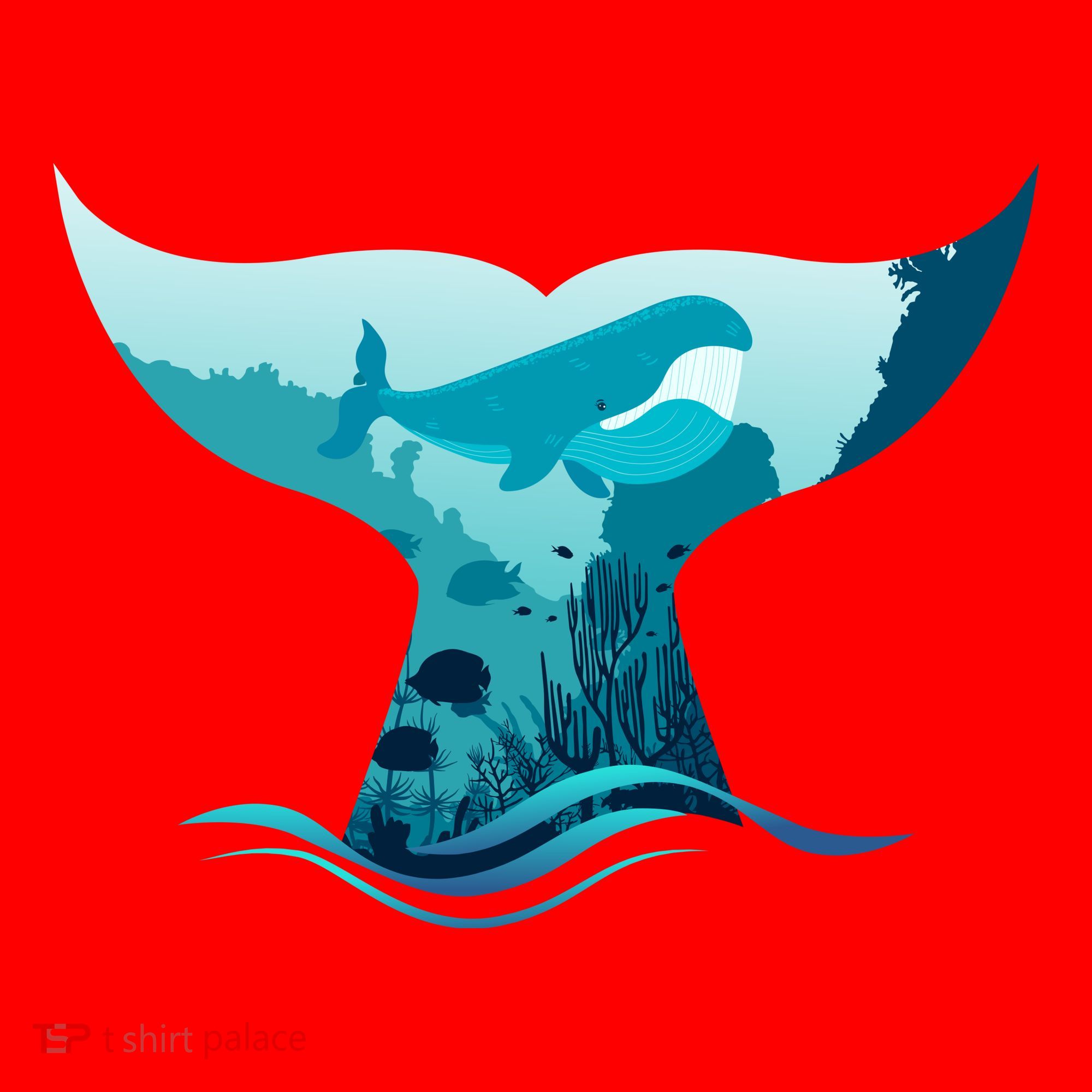 Ocean Sea Life Whale Tail Santa Hat