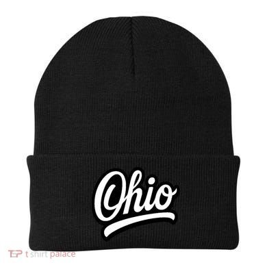 Ohio Script Logo Sports Team Fan College Varsity Beanie