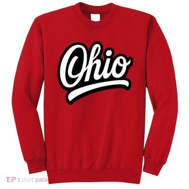 Ohio Script Logo Sports Team Fan College Varsity Sweatshirt