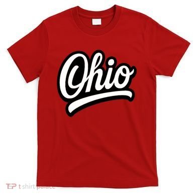 Ohio Script Logo Sports Team Fan College Varsity T-Shirt