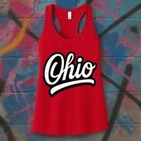 Ohio Script Logo Sports Team Fan College Varsity Women's Tank Top thumb 3
