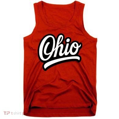 Ohio Script Logo Sports Team Fan College Varsity Tank Top