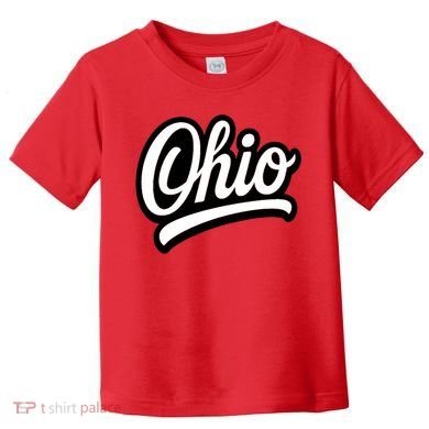 Ohio Script Logo Sports Team Fan College Varsity Toddler T-Shirt
