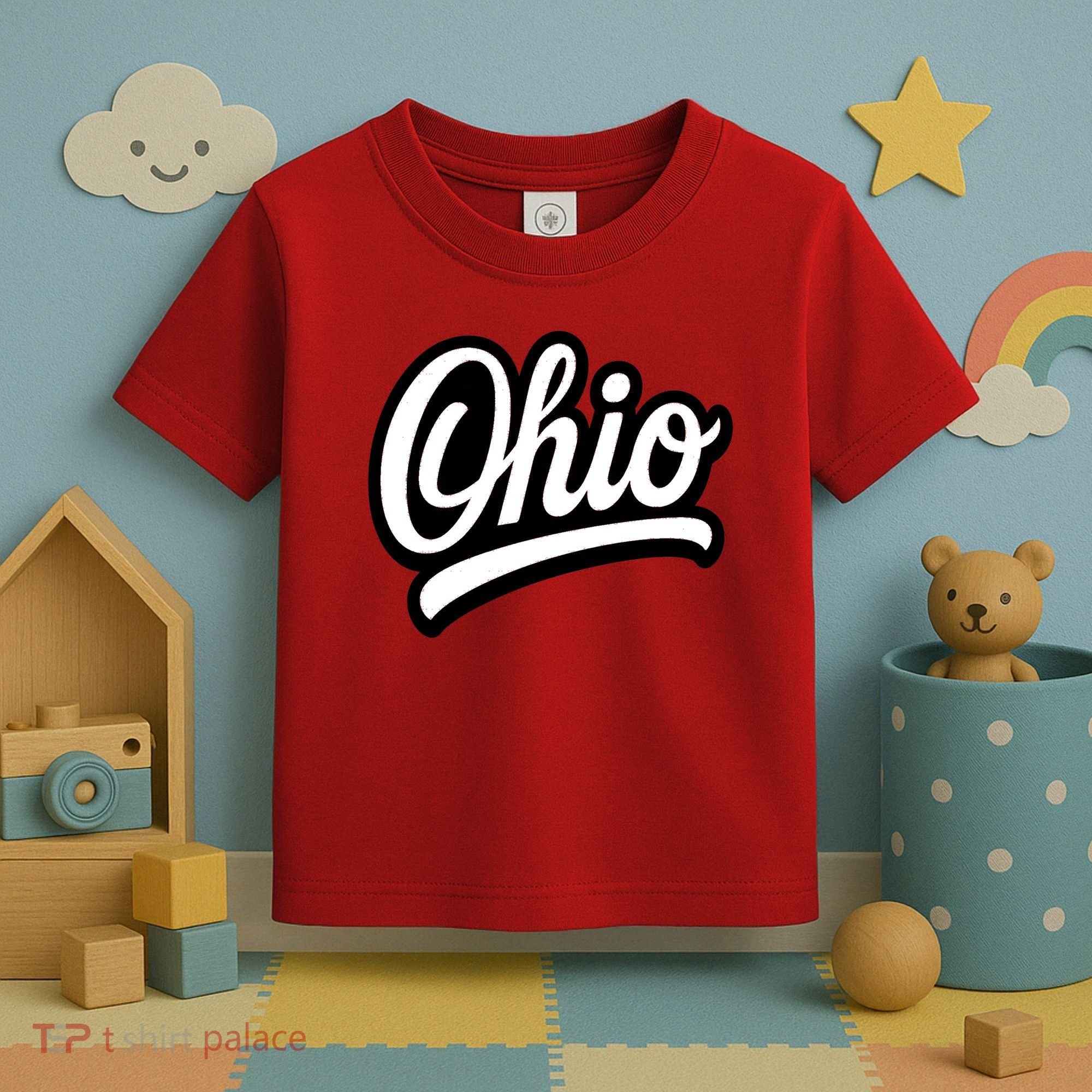 Ohio Script Logo Sports Team Fan College Varsity Toddler T-Shirt